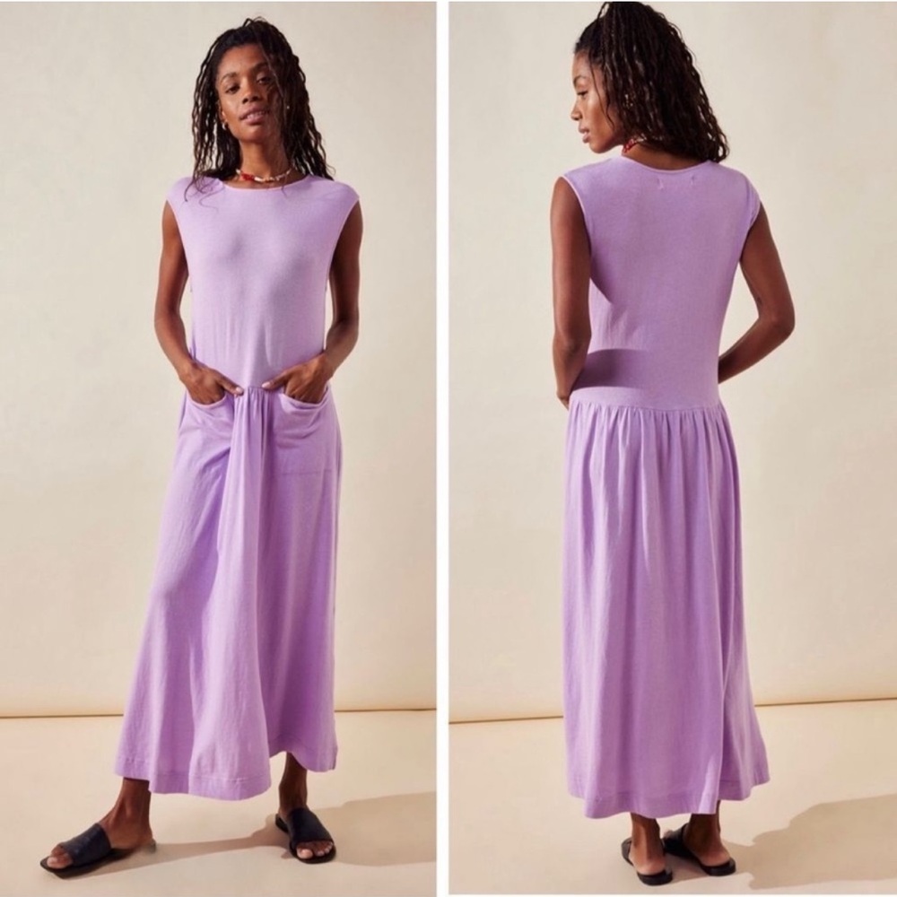 Free People Nikki purple midi dress
